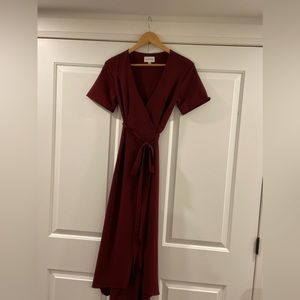 Park & Fifth Wrap Dress - XS - Maroon